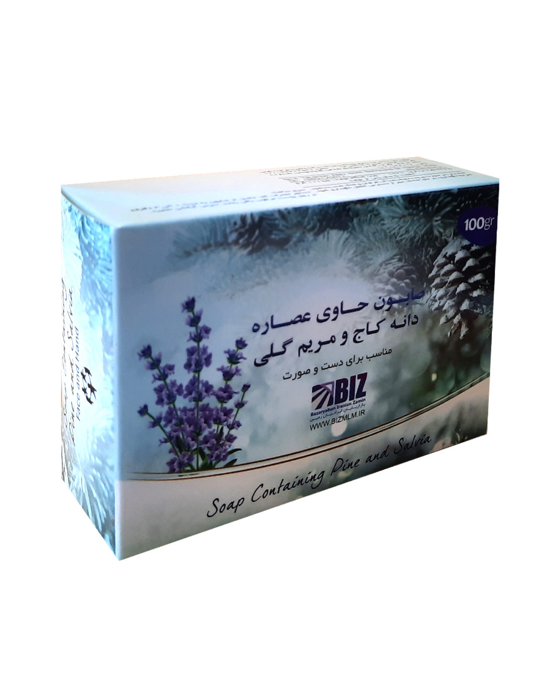 پک ۳ عددی صابون دست و صورت دانه کاج و مریم گلی